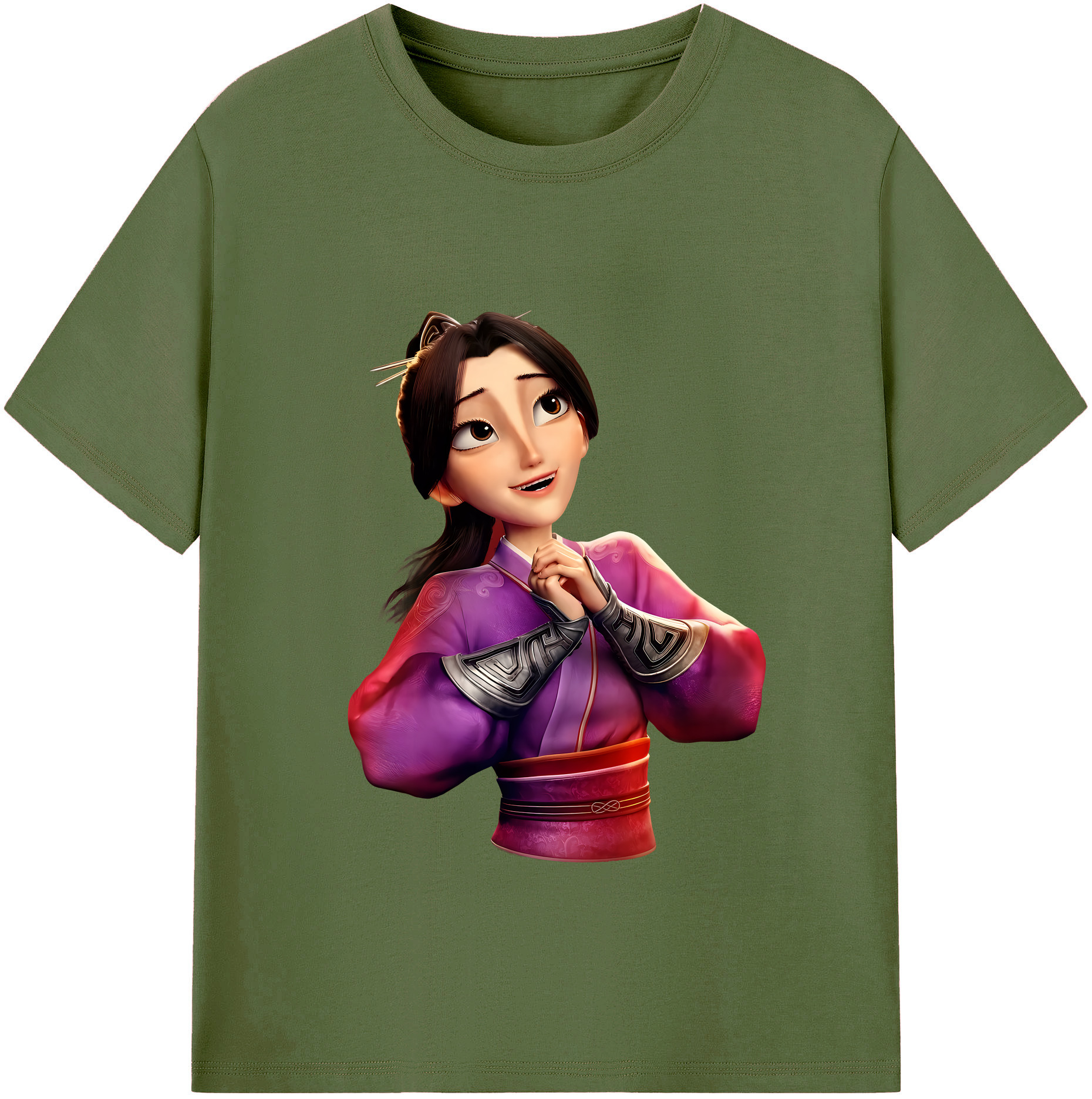（画像用） Ne Zha 2 ナタ 魔童の大暴れ 綿100％半袖Tシャツ（フロントプリント）